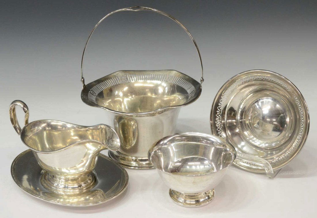 (5) COLLECTION OF STERLING SILVER TABLE ITEMS (1 of 3)