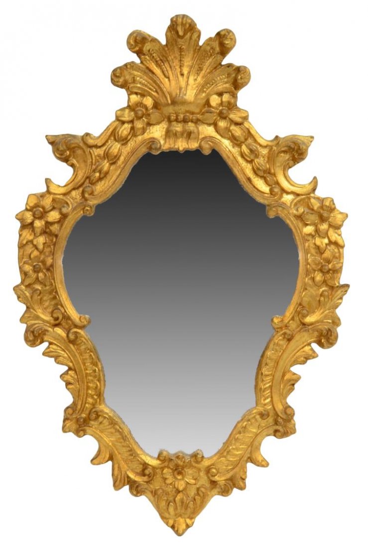 LOUIS XV STYLE GILTWOOD RELIEF CARVED WALL MIRROR (1 of 6)