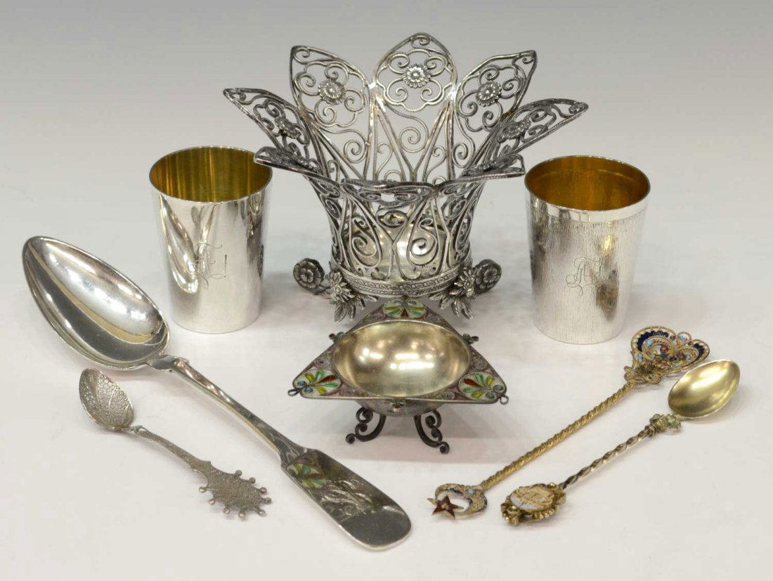(8) GROUP STERLING, SILVER & METAL TABLE ITEMS (1 of 5)