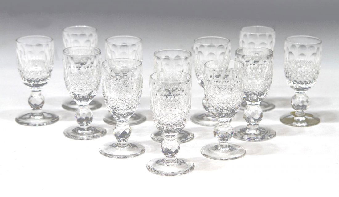 (12) WATERFORD CUT CRYSTAL COLLEEN CORDIAL STEMS (1 of 3)
