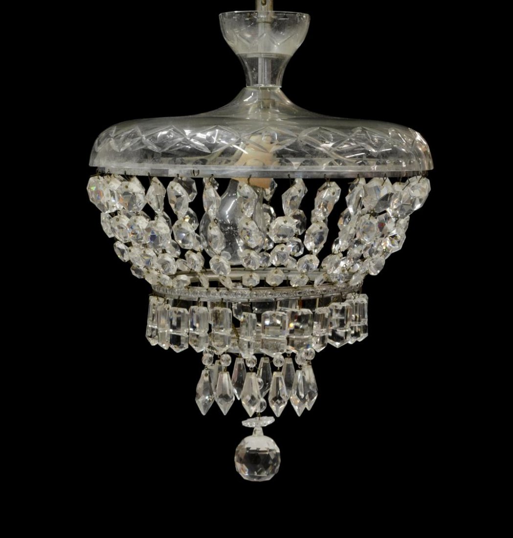 CONTINENTAL CRYSTAL ONE LIGHT CHANDELIER (1 of 2)