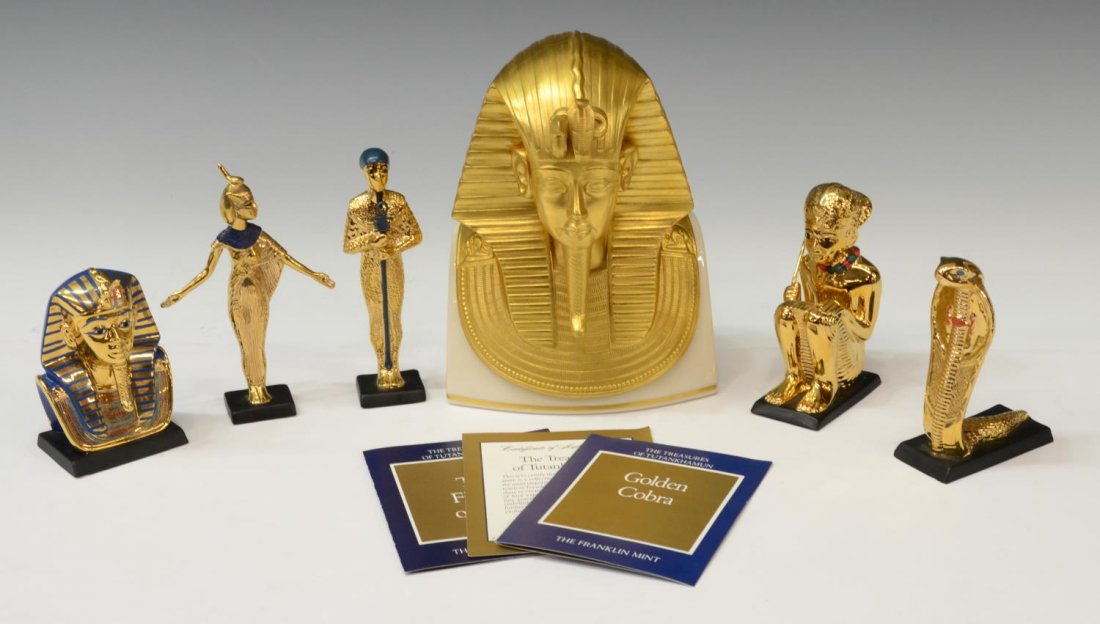 (6)EGYPTIAN KING TUT FIGURES, LENOX, FRANKLIN MINT (1 of 5)