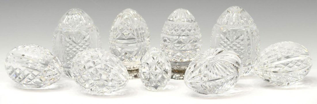 (9) WATERFORD ART CRYSTAL EGG FORM PAPERWEIGHTS (1 of 4)