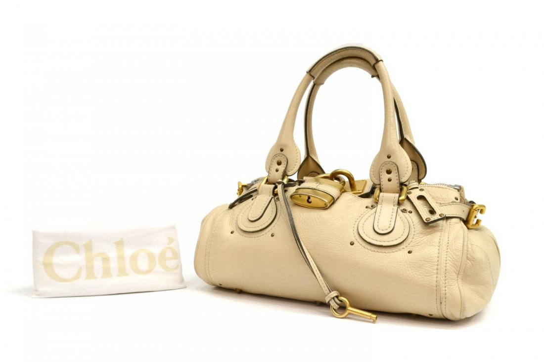 CHLOE PADDINGTON LEATHER HANDBAG WITH LOCK (1 of 5)