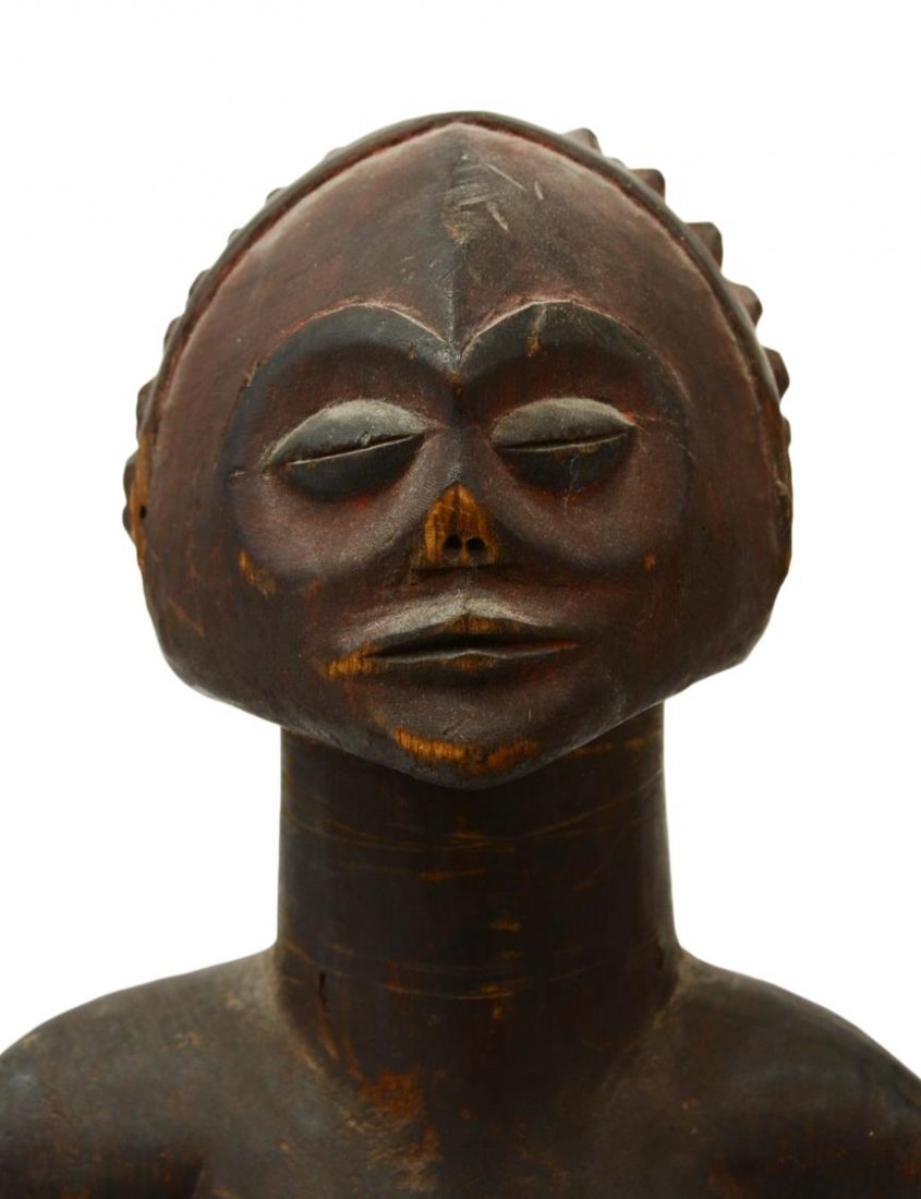 (4) VINTAGE CARVED WOOD AFRICAN FIGURAL STATUES (1 of 10)