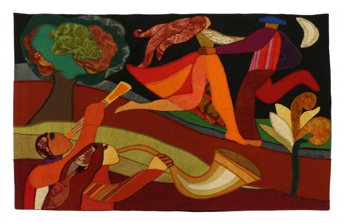 HELEN WEBBER TAPESTRY, MUSICIANS & DANCERS 46x63 (1 of 4)