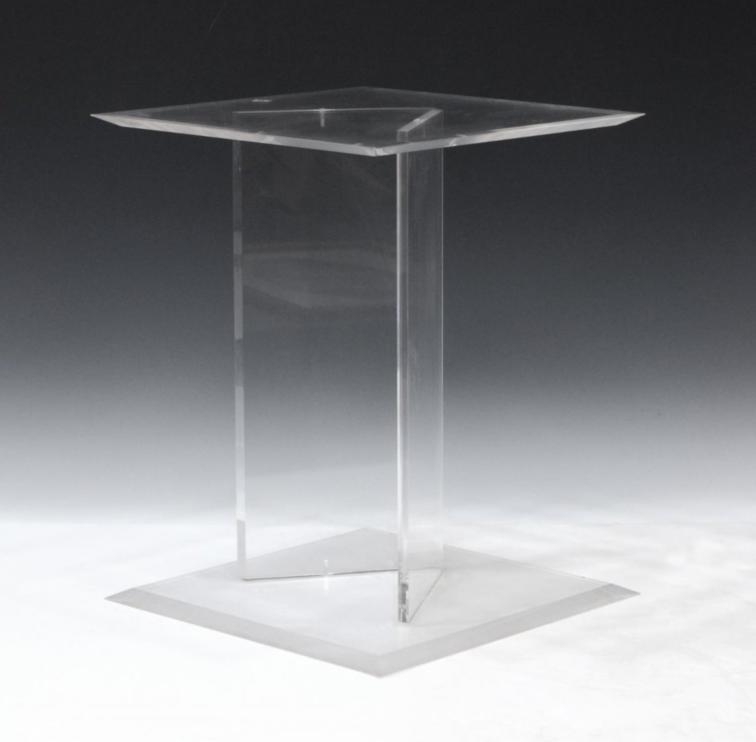 ITALIAN MODERN PLEXI SIDE TABLE (1 of 2)