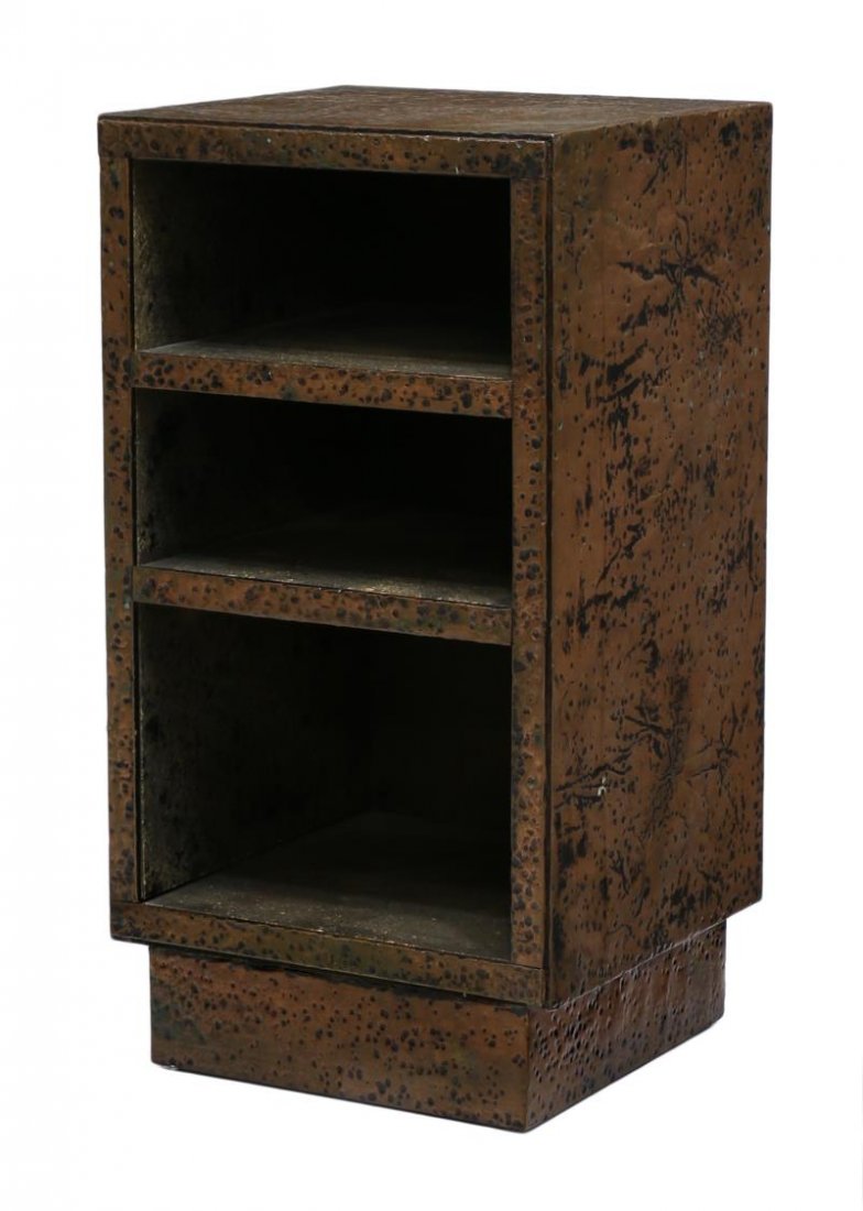 ARENSON STUDIOS HAMMERED COPPER BEDSIDE CABINET (1 of 6)