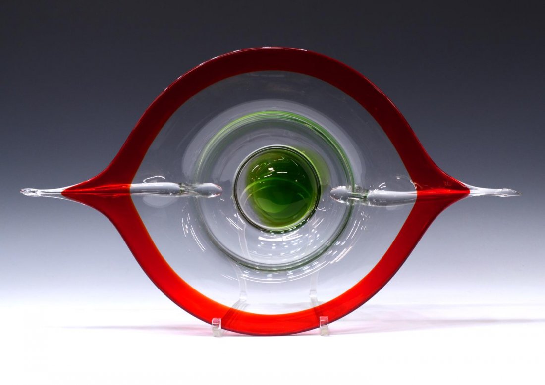 ITALIAN MID-CENTURY MURANO ART GLASS CENTER BOWL (1 of 2)