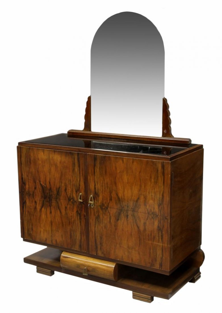 ITALIAN ART DECO MIRRORED COMMODE (1 of 4)