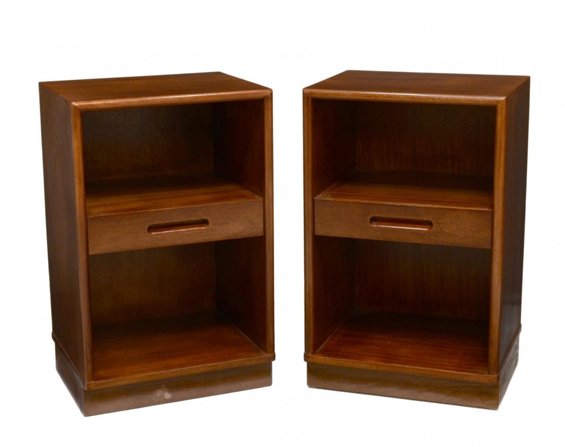 (2) DUNBAR EDWARD WORMLEY BEDSIDE CABINETS (1 of 4)