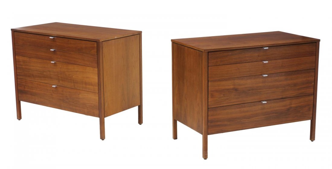(PAIR) FLORENCE KNOLL FOUR DRAWER DRESSERS (1 of 4)