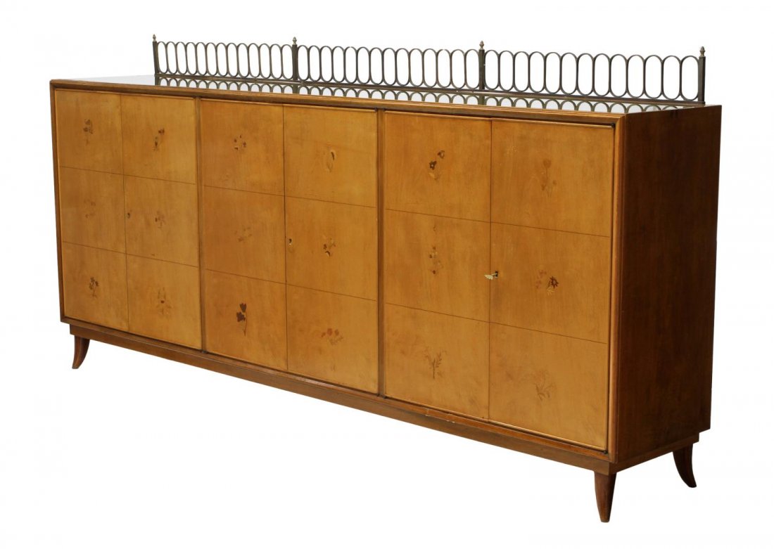 PAOLO BUFFA (ATTRIB) MARQUETRY INLAID SIDEBOARD (1 of 4)