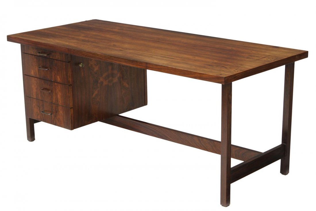 ITALIAN MID-CENTURY MODERN ROSEWOOD WRITING DESK (1 of 4)