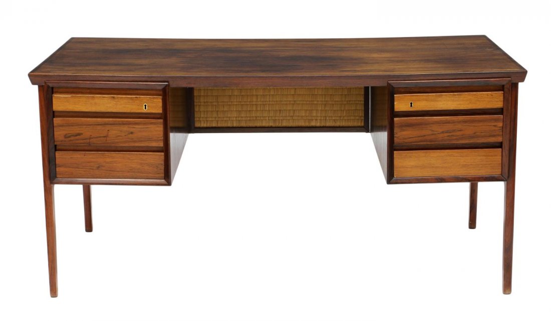 DANISH MID-CENTURY MODERN ROSEWOOD WRITING DESK (1 of 5)