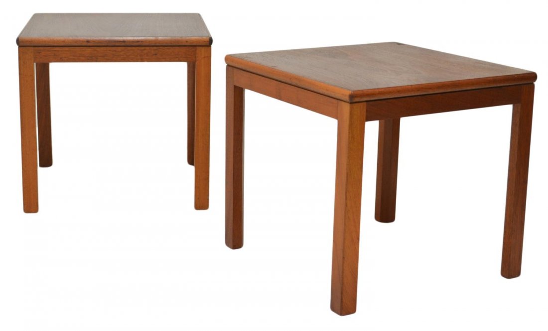 (PAIR) DANISH MID-CENTURY MODERN SIDE TABLES (1 of 4)