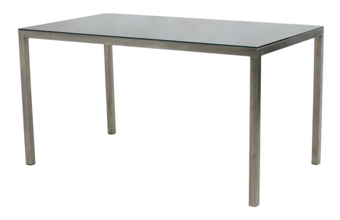 MODERN BRUSHED ALUMINIUM TABLE (1 of 3)