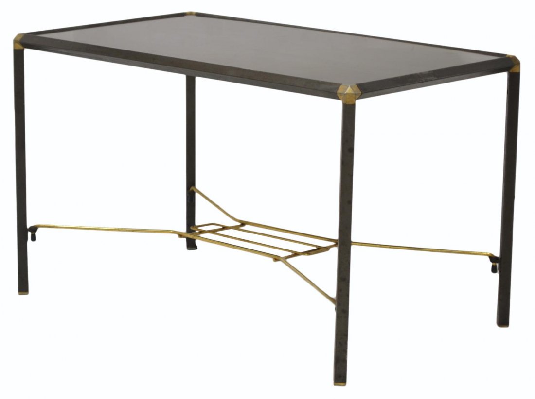 ITALIAN MID-CENTURY WOOD & STEEL COFFEE TABLE (1 of 3)