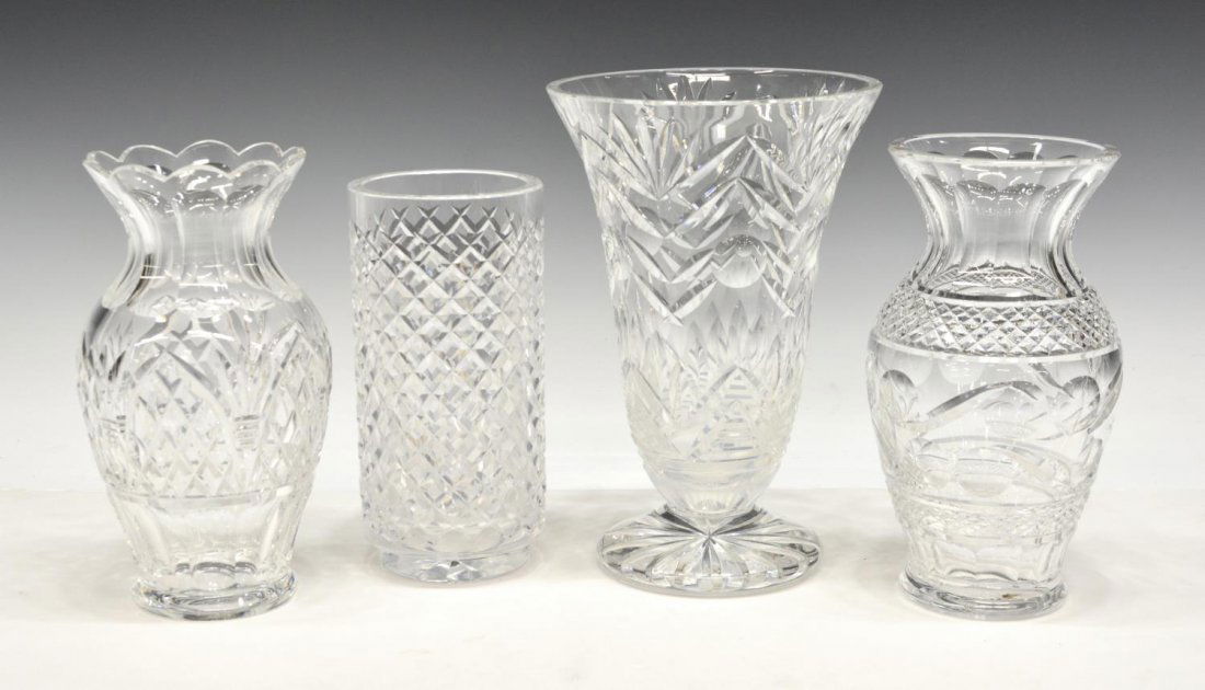 (4) WATERFORD CUT CRYSTAL VASES (1 of 5)
