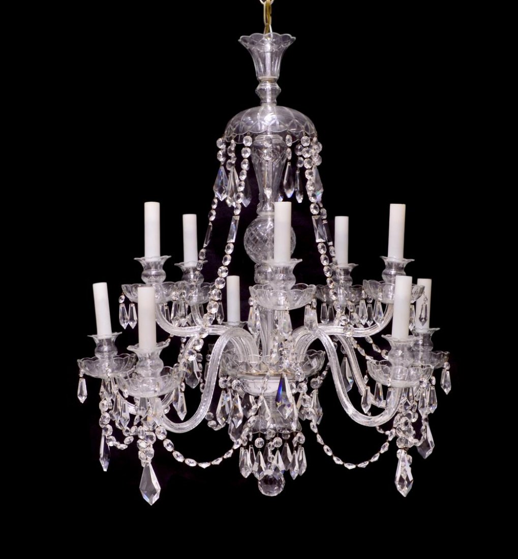 BOHEMIAN CRYSTAL 10-LIGHT CHANDELIER (1 of 3)