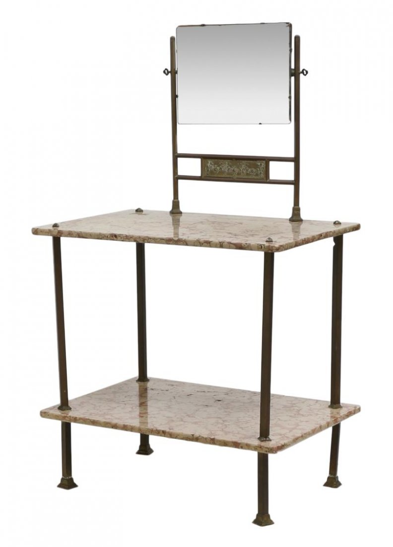 ITALIAN BRASS & MARBLE VANITY (1 of 3)