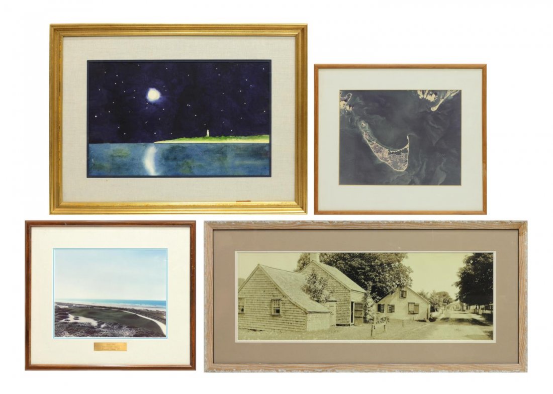 (4) FRAMED AMERICAN COSTAL THEMED WALL ART (1 of 6)