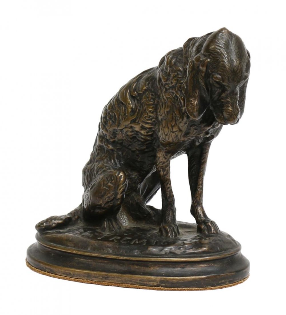 AFTER EMMANUEL FREMIET, FRENCH BRONZE, DOG (1 of 4)
