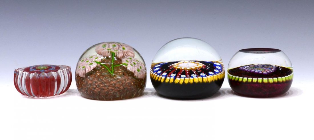 (4) PERTHSHIRE & MILLIFIORE PAPERWEIGHT GROUP (1 of 7)