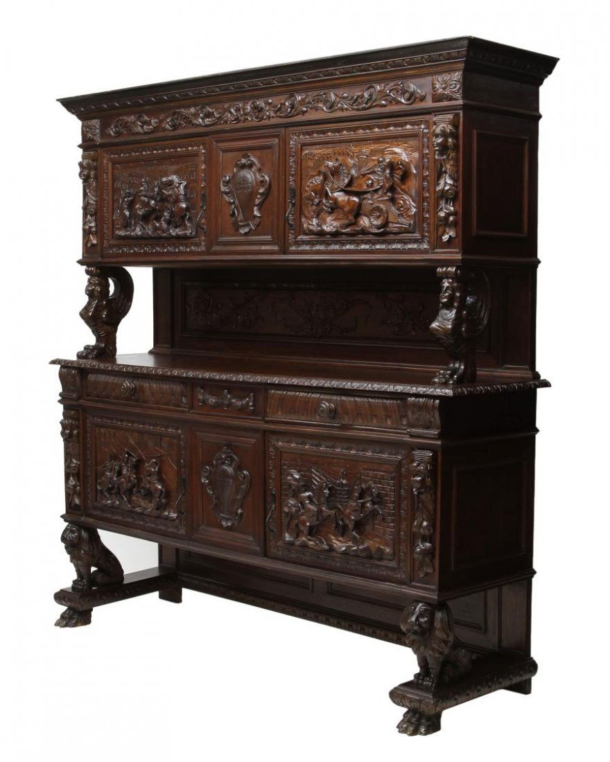 ITALIAN RENAISSANCE REVIVAL SIDEBOARD SERVER (1 of 6)
