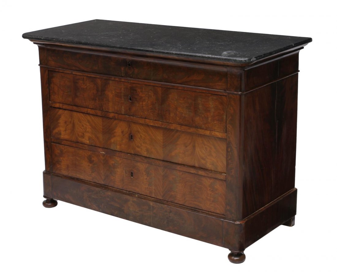 FRENCH CHARLES X MARBLE TOP COMMODE (1 of 5)