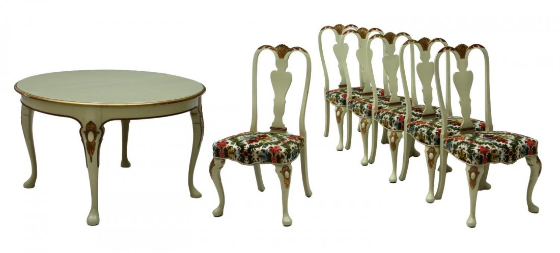 (7) GUSTAVIAN STYLE TABLE & CHAIRS (1 of 4)