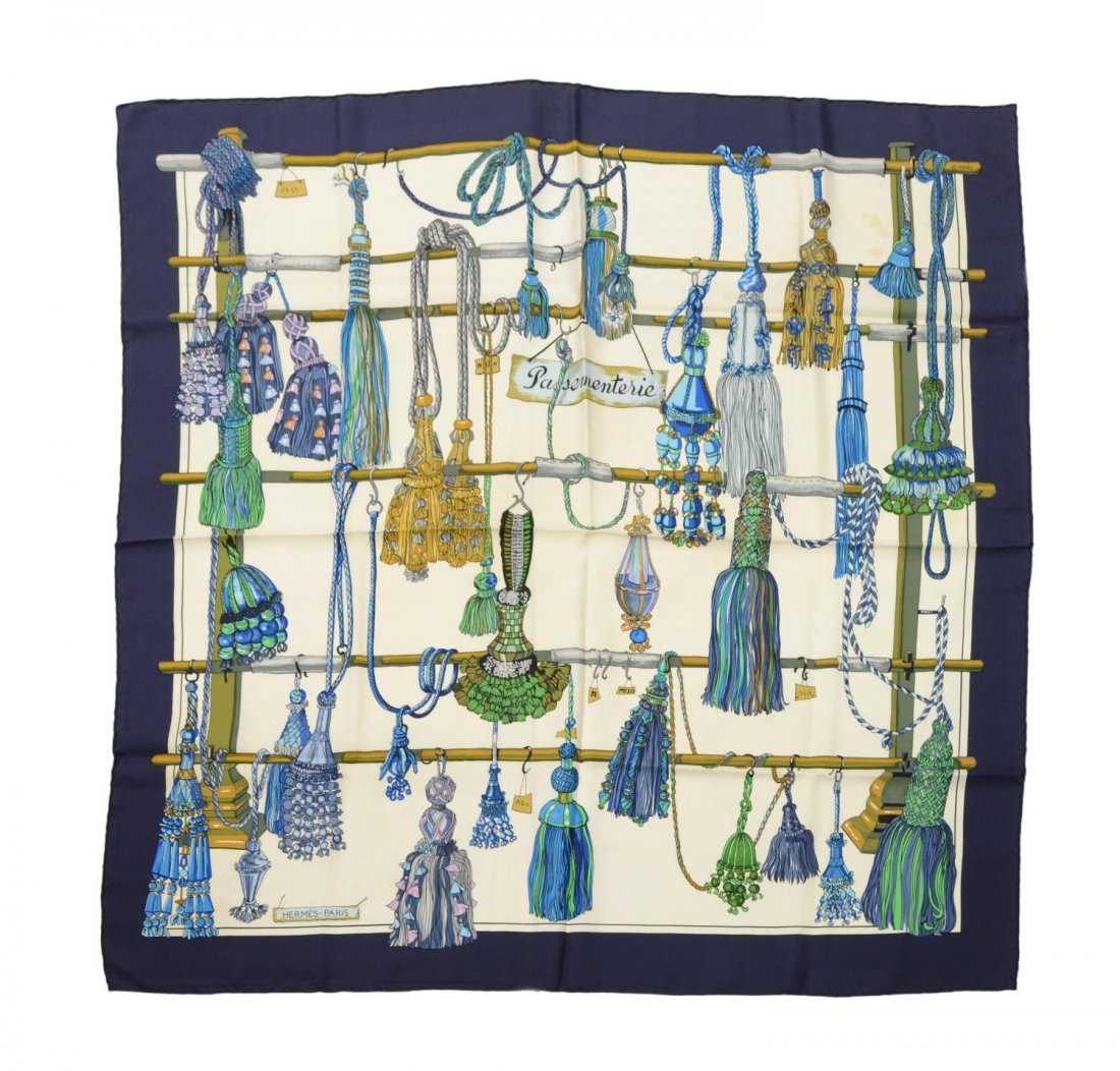 HERMES PASSEMENTERIE SILK NECK SCARF (1 of 4)