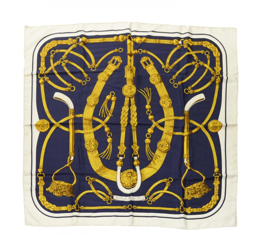 HERMES GAUCHO SILK NECK SCARF (1 of 4)