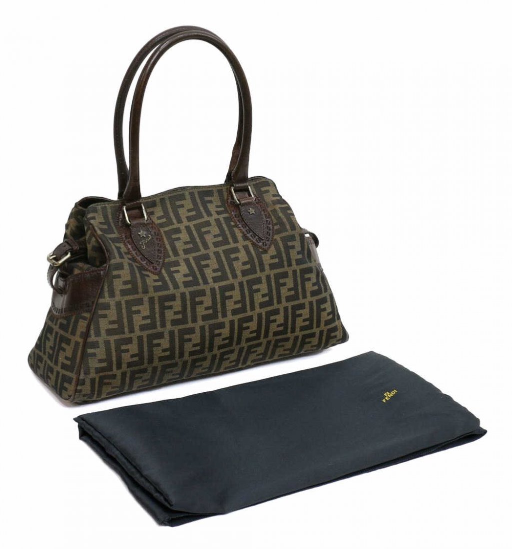 FENDI ZUCCA PATTERN BAG DE JOUR HANDBAG (1 of 7)