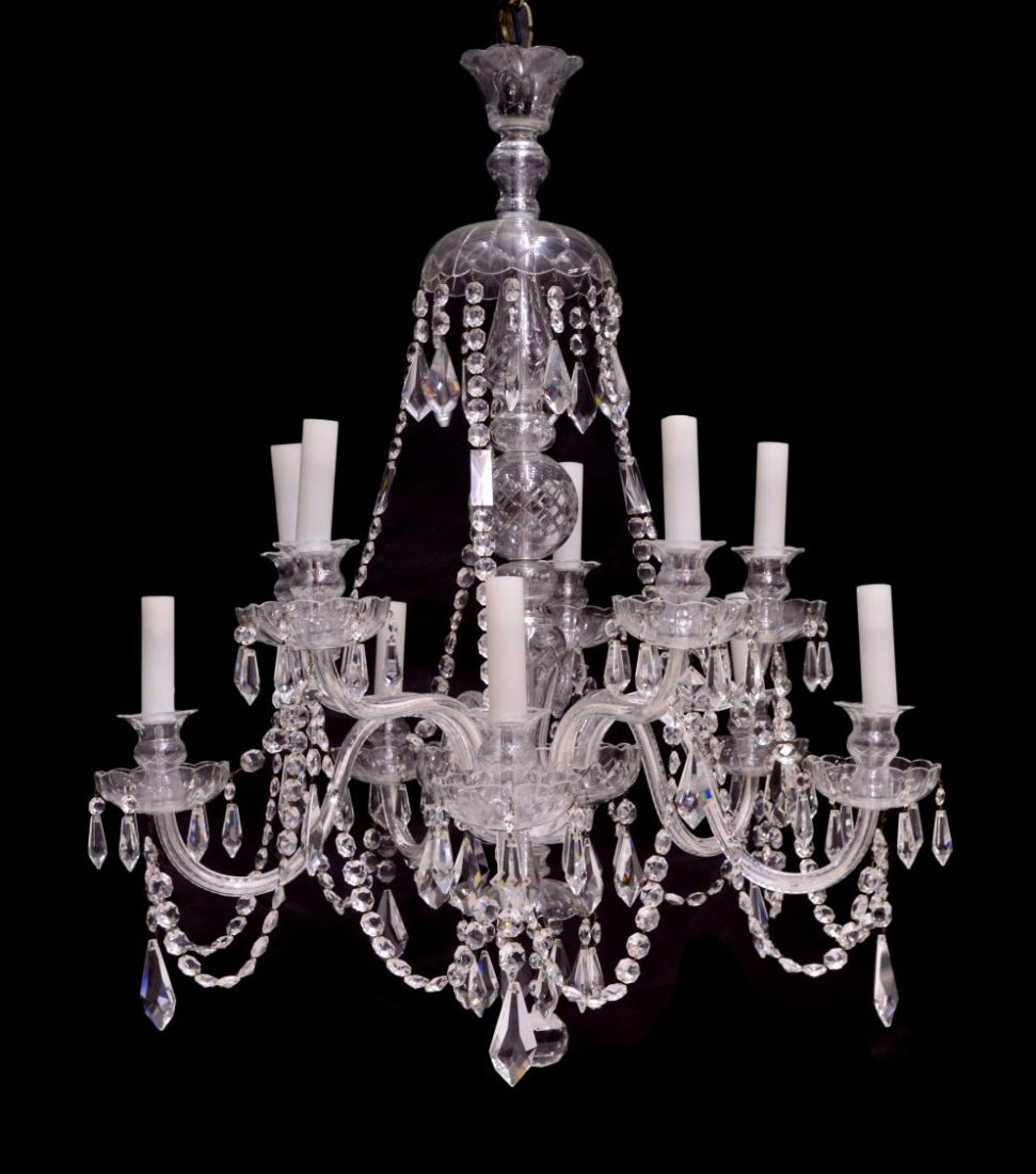 BOHEMIAN CRYSTAL 10-LIGHT CHANDELIER (1 of 3)