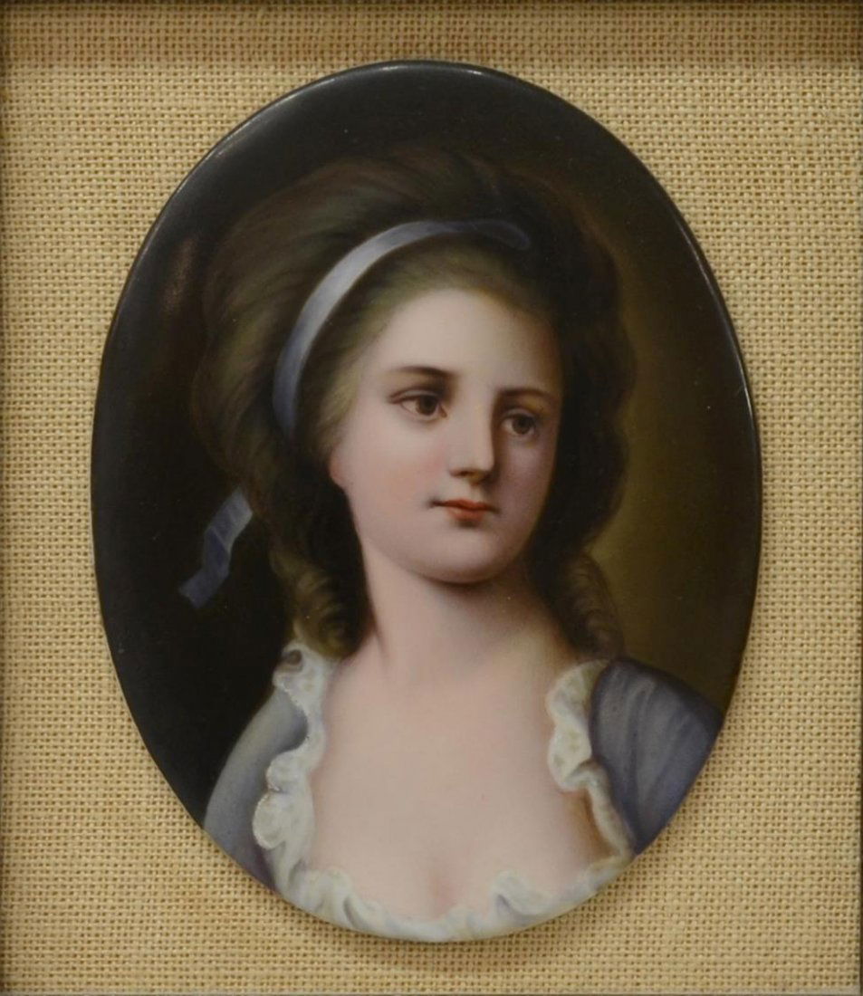 KPM STYLE PORCELAIN PORTRAIT OVAL,G. SOFIA POTOCKA (1 of 3)