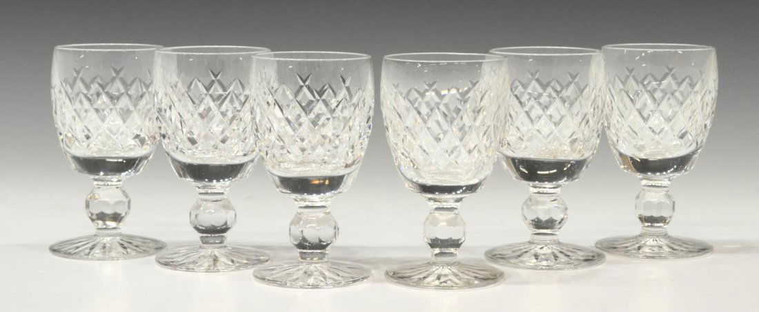 (6) WATERFORD CUT CRYSTAL BOYNE CORDIAL GLASSES (1 of 3)