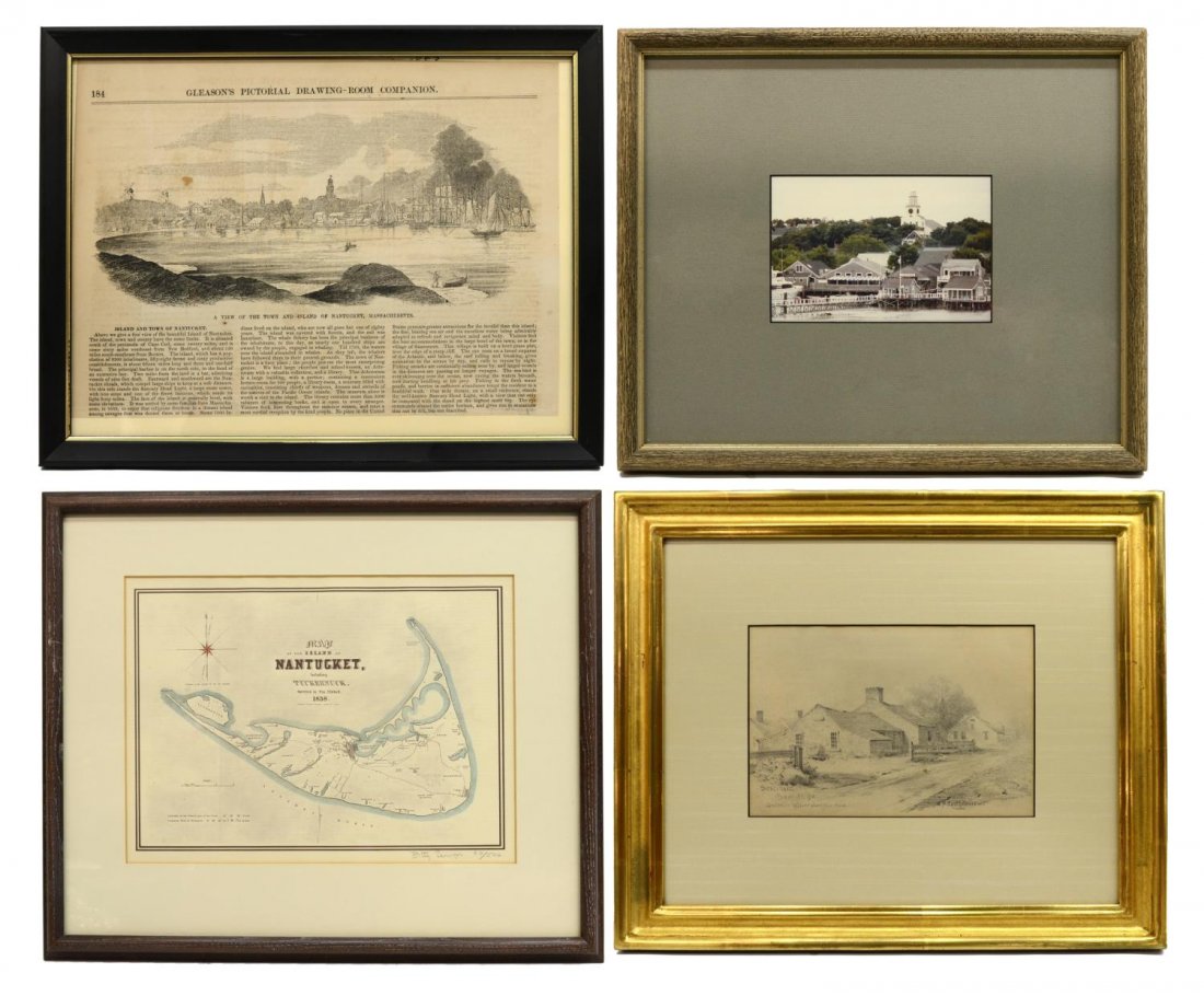 (4) FRAMED AMERICAN ARTWORK, NANTUCKET, MASS (1 of 8)