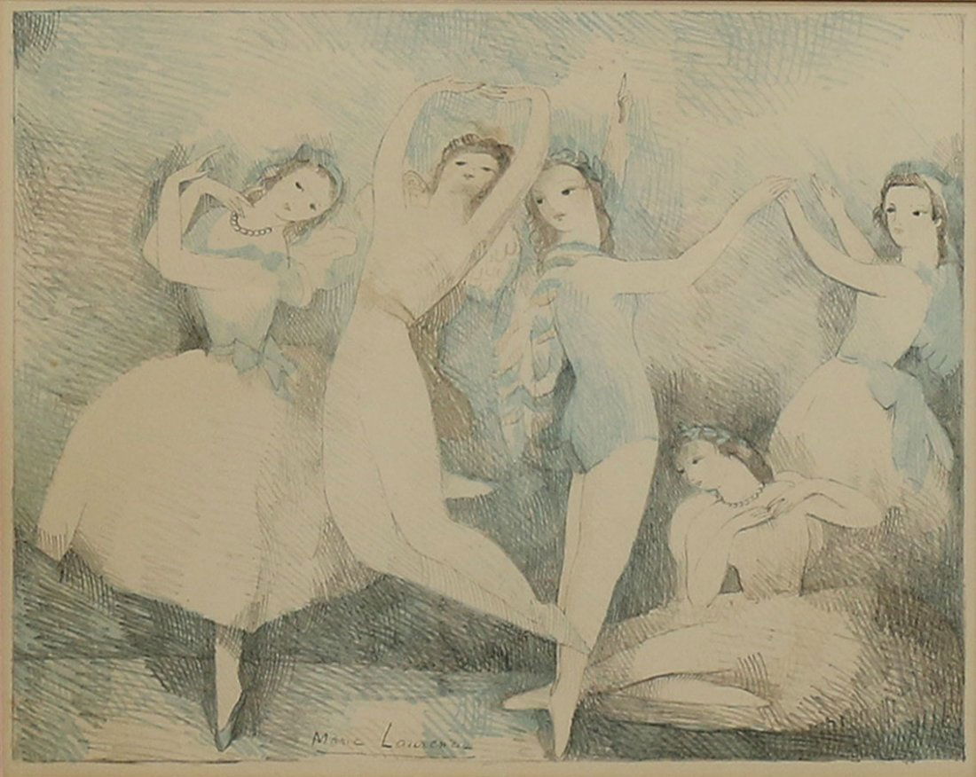 MARIE LAURENCIN (1881-1956), LITHO, FESTES DANSE (1 of 3)