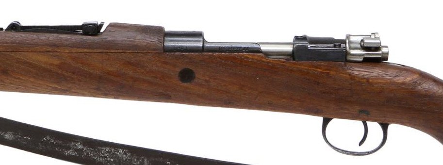 ZASTAVA MODEL 48A YUGOSLAV 8MM RIFLE: Zastava M48A rifle, Yugoslavia, 8mm Mauser caliber, bolt action, 23.25"barrel, adjustable rear sight to 2000 meters, hooded front sight, steep cleaning rod, leather sling, appears in unused condition,
