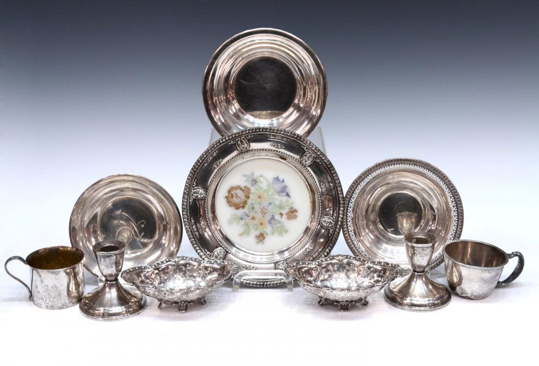 (9) COLLECTION OF STERLING SILVER TABLE ARTICLES (1 of 10)