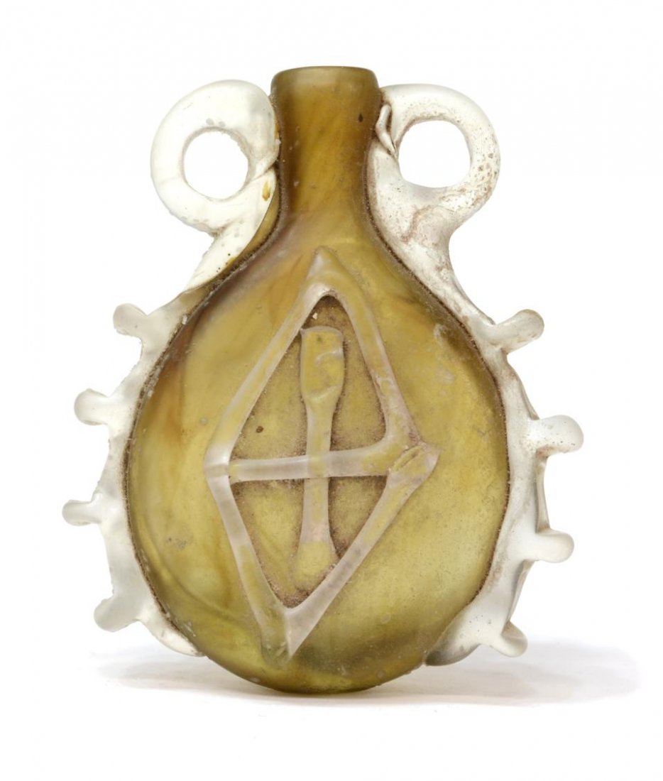 ANTIQUE RELIGIOUS HOLY WATER BOTTLE, 18TH C (1 of 5)