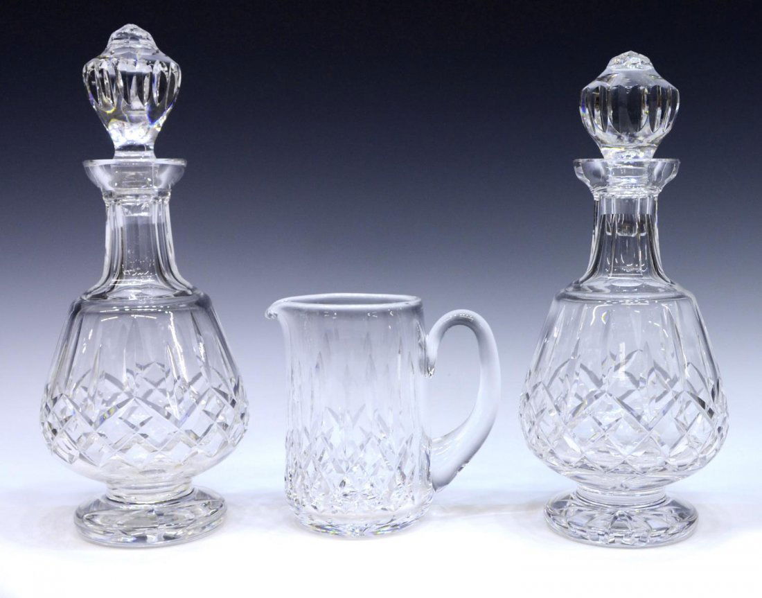 (3) WATERFORD CRYSTAL LISMORE DECANTERS & PITCHER (1 of 5)