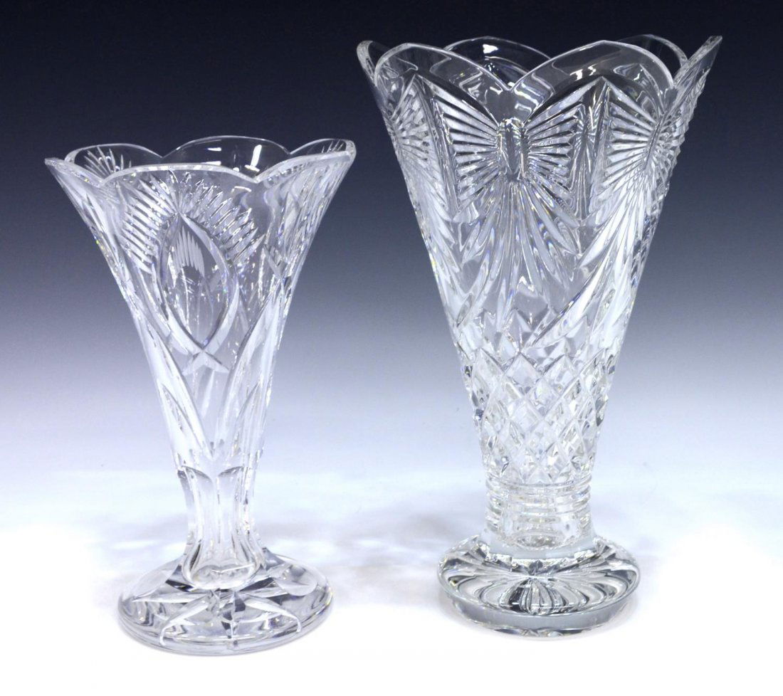 (2) LARGE WATERFORD CUT CRYSTAL VASES, CELEBRATION (1 of 4)
