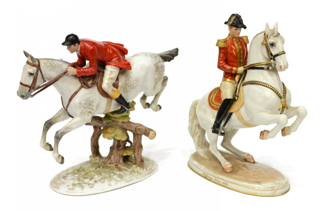 (2) VIENNA AUGARTEN WIEN PORCELAIN FIGURAL GROUPS (1 of 7)