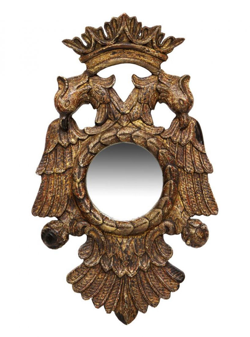SPANISH COLONIAL STYLE DOUBLE EAGLE WALL MIRROR (1 of 3)