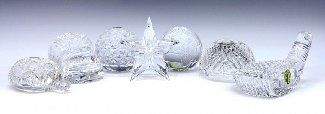 (7) WATERFORD ART CRYSTAL PAPERWEIGHT GROUP (1 of 6)