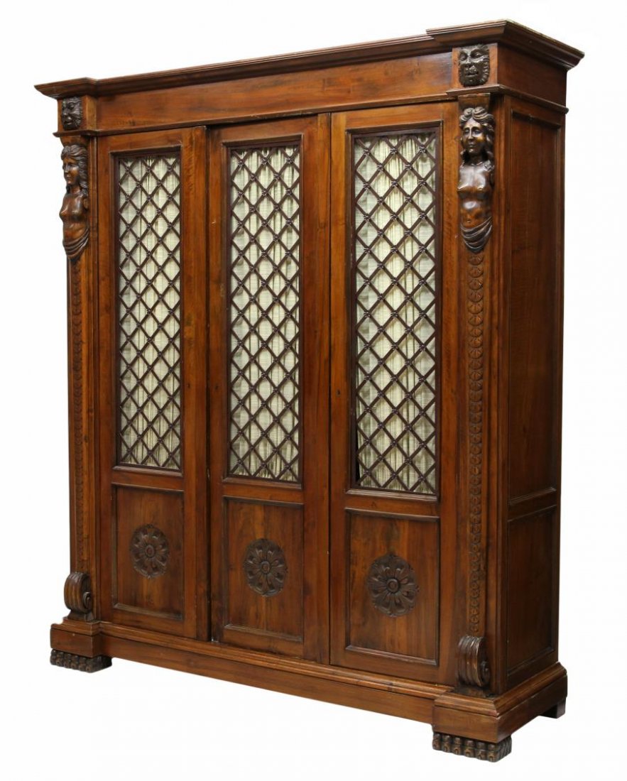 ITALIAN RENAISSANCE REVIVAL FIGURAL BOOKCASE (1 of 6)