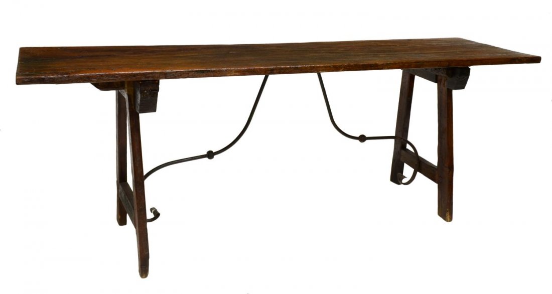 RUSTIC SPANISH FARMOUSE SINGLE BOARD TOP TABLE (1 of 3)