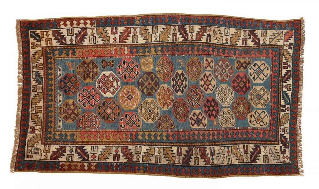 KAZAK HAND TIED WOOL RUG, 7' x 4'2" (1 of 2)
